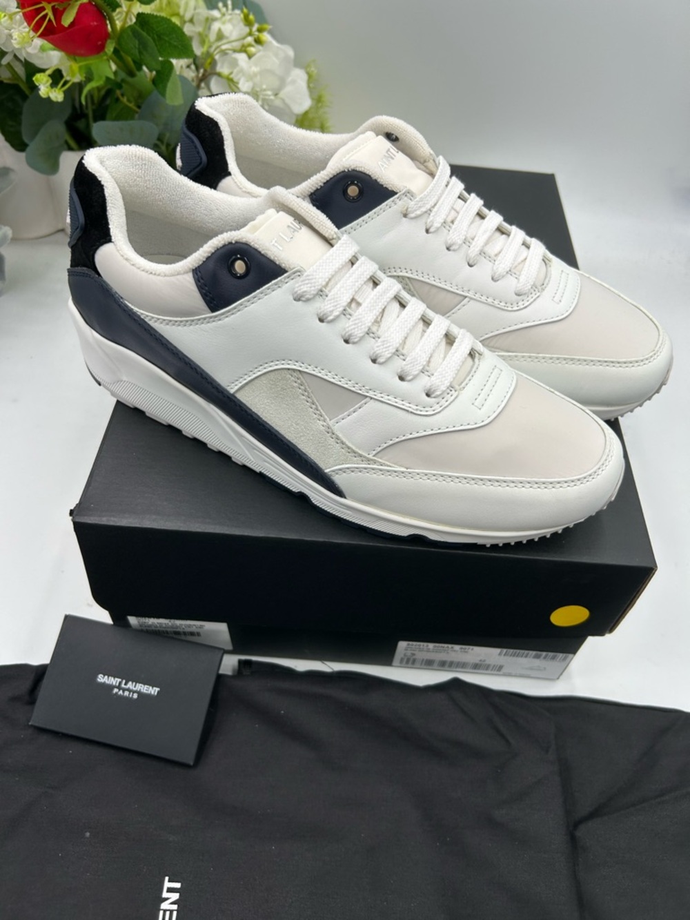 Men's Saint Laurent bump color block suede/leather sneakers size 42/9 US - Picture 12 of 12